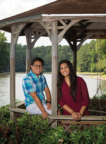 Reese Geyer and Riya Thomas, who set up a nonprofit to fight human trafficking in Nepal, have been friends since middle school. “We’re pretty much like siblings by this point,” Riya says.